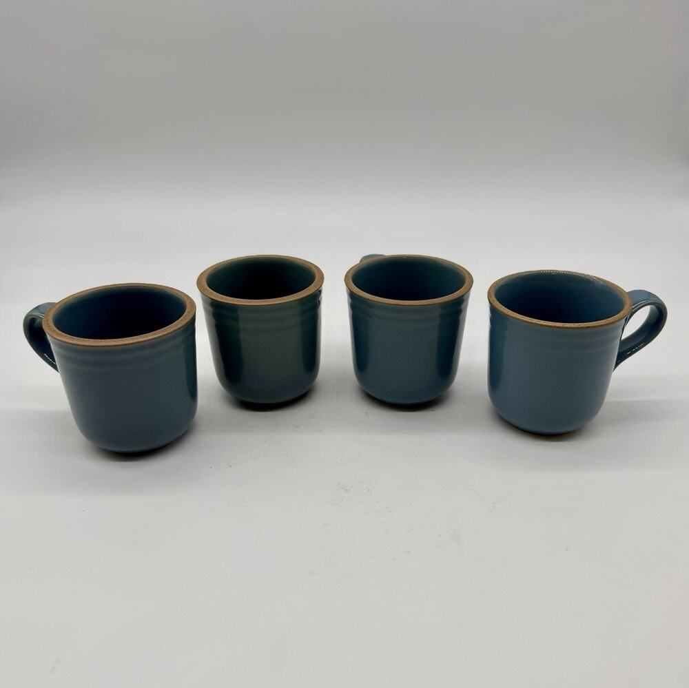 NORITAKE MADERA SPRUCE SET OF 4 COFFEE MUGS STONEWARE CUPS 8475 EUC